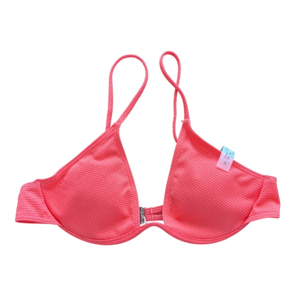 Zaful hard wire Coral Bikini Top size medium